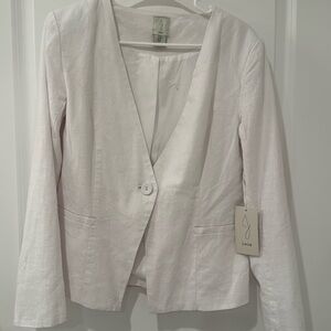 Joie Cream Blazer Classic Suit Jacket